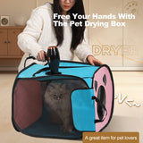 Foldable Dog Dryer with Large Space Pet Box - Suitable for Cats and Dogs, Free Your Hands at Home