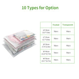 50pcs Packaging Clear Zipper Plastic Poly Bags Resealable Slider Closure Storage Bag Pouch for Organizer