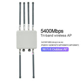 Industrial Grade 20Km Long Distance 2.4G 5.2G 5.8G Tri-Band 5400Mbps 6 Router Wireless Ap Wifi Outdoor Access Point