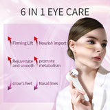 Home Cold Hot Eye Wand Massager Eye Facial Massage with Heat &amp; Vibration Dark Circles Eye Puffiness Lip Fine Line Tool