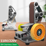 110V/220V Desktop Vertical Mini Electric Abrasive Belt Sandpaper Polishing DIY Angle Grinder Sening hine