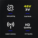 Microphone Converter Wireless Mic Transmitter+Micro Phone Receiver System XLR Adapter UHutomatic for Condenser Dynamic Audio
