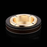 150x120x40MM Oval Ashtray Leather Metal Ashtray Creative Ashtray Cigar Ashtray