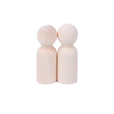 30Pc Solid Hard Wood People Different Size Natural Unfinished Preparation Paint Family Doll