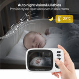 Wireless Baby Camera Monitor - 3.2 Inch TFT LCD Screen, Two-Way Talk, Room Temperature Detection