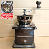 1set Wooden Classic Vintage Mini Manual Bean Grinder Press Pot Set Kitchen Coffee Utensils Home Handheld Coffee Bean