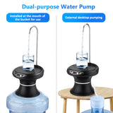 Automatic Electric Pallet Bottled Dispenser, USB Rechargeable, Water Gallon Pump, Home Use