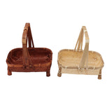 2 PCS Woven Flower Basket Exquisite Nice Toughness Unique Texture Bamboo Woven Flower Basket for Home