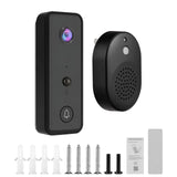 Video Doorbell Camera Wireless with Chime Ringer - Battery Powered, Smart AI PIR Human Detection, 2.4G WiFi, 2-Way Audio, Night View