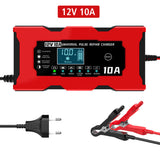 12V 10A Charger EU/US Plug Digital LCD Display Smart Charging Pulse Repair For Acid Iron Lithium Battery Car Accessories