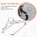 14inch Folding Bike Racks Aluminum Alloy Front Lage Carrier Bicycle Cargo Rack Sier