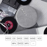 DVD/CD Player Portable, Stereo Sound System, Rechargeable Bluetooth Playback CD/CD-R/CD-RW/MP3, Support USB & AUX , Earphone