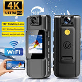 4K 1080P HD Wifi Mini Handheld Back Clip Law Enforcement IR Night Vision Smart Portable Camera Car Recorder