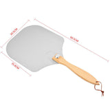 1PCS Aluminum Pizza Shovel Long Wood Handle Pizza Peel Shovel Kitchen Tool Pizza Lifter Cake Baking Cooking Accessory