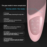 Two in one electric facial scrub, eye massage beauty electric facial cleanser, heating facial cleanser USB