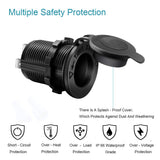 DIY 12-24V Waterproof Cigarette Lighter Charger Adapter Car Power Outlet Socket Receptacle 3PCS 60CM Cable