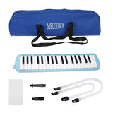 37 Keys Instrument Air Piano Keyboard with Soft Blow Pipe 2 Blowing Nozzles Melodica Wind Instruments