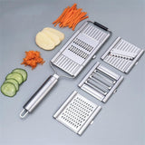 4 in1 Stainless Steel Shredder Cutter Multi-Purpose Vegetable Slicer Cuts Set Manual Fruit Carrot Potato Grater