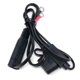 60CM 18awg Connector Cable Ring Terminal Battery Charger Quick Disconnect SAE Extension Cord Motorcycle Car Tractor 10A Fuse