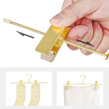 Trouser Hangers Made of Metal, 10 Pieces, Clothes Hangers, 30.5cm, with 2 Non- Clips, for Skirts, Pants, Underwear-2