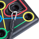 1pc Multifunctional Folding Push-up Board with Pull Rope and Instructions