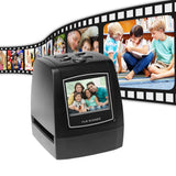 Protable Negative Scanner 35/135mm Slide Film Converter Photo Digital Image Viewer with 2.4" LCD Build-in Editing Software