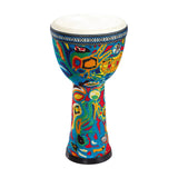 8-inch African PVC Body Goatskin Surface Lightweight Hand Clapping Percussion Instrument Bongo Drum