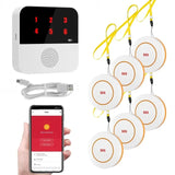 Wireless WiFi Caregiver Pager Call Button Emergency SOS Medical Alert System for Seniors Patients Elderly At Home