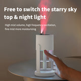 Portable with Starry Sky Light Compact Rotatable Desktop Mini Humidifier for Car Office Bedroom Home Decor