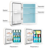 Portable Mini Fridge - Beauty Cooler & Warmer, 20L/220V EU, For Home & Car