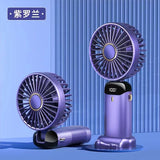 USB Rechargeable Small Pocket Handheld Long Lasting Desk air coolers LED Display Mini Portable 3 IN 1 Hand Fan