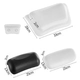 High Elastic Fiber SPA Pillow Bath Silicone Suction Cup Non-Slip Waterproof Neck And Back Cushion Headrest For Bathtub