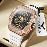Luxury sport Hollow Full-automatic Mechanical watch man ONOLA Fashion Tape Waterproof Watch for Men Relogio Masculino Clock