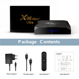 X96Max Ultra TV Android 11 4GB 64GB S905X4 HD 8K BT4,0 2.4G&5G Double Wifi Media Player Set Top Box