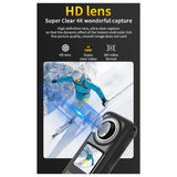 4K HD WIFI Wireless Sports Camera Motorcycle Driving Recorder Outdoor Helmet Cycg Photography Video Recorder, Durable