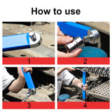 Combination Torque with 1/2in 1/4in and 3/8in Drive Adapters Impact Socket Ratchet Wrench Auto Repair Home Tool Set