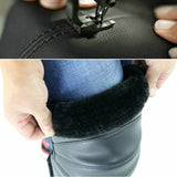 Bicycle Warm Kneepad Bike Riding Pads Windproof Winter Outdoor Cycg Knee Protector PU Leather Waterproof
