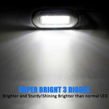 4pcs Boat Marine Grade 24V Large Waterproof Cool Blue LED Courtesy Lights Stair Deck Lamp boat lightings