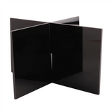 Acrylic Book X-Shaped Display Stand Cookbook Recipe Menu Magazines Storybook Holder for Display,Black S