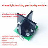 51 Single Chip GM04 Multi-Channel Photosensitive Sensor Solar Light Dual-Axis Tracking Hot Water STM32 Effect