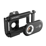 APEXEL Mobile Microscope Lens LED/ UV Lights Built-in CPL Filter Battery with Universal Phone Clip for iOS Android