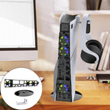 Organizer Ps5 Slim Vertical Console Stand with Quiet Cooler Fan Headphone Holder Gaming for Gamers