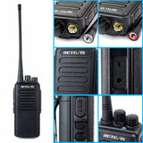 Retevis RT1 Handheld Walkie Talkie - Civilian IP54, High-Power 10W, Long-Distance Kilometer UHF