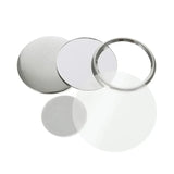 100PCS 58mm Portable Pocket Mini Tinplate Mirrors - DIY Parts for Badge Button Maker. Press Machine Making Supplies