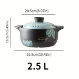 1pc Casserole Stew Pot High Temperature Resistant Soup Pot Ceramic Large Casserole Soup Pot Household Open Fire Gas