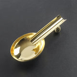 Mini Spoon Tray Stainless Steel Pocket Cigarette Ashtray Stand Ash Slot Single Tobacco Cigar Holder Gift