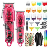 RESUXI LM-2032 Professional HairTrimmer Suit Shaver Electric Cordless Barber Clippers Transparent Visual Body Hair Cutter
