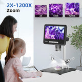 TOMLOV DM401 Pro 2K Digital 1200x 7 inch HD LCD Buttom LED Light Stage Included 24MP Coin Microscope