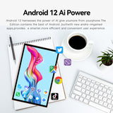 10.1 inch Network Tablet - 8GB+256GB Storage, 5G Capable, 10-Core MTK6797 Processor, 128GB Expandable Memory, BT5.0, 7000mAh Battery