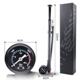 High 300psi Bicycle Cycg 360° Rotatable Hose Aluminum Alloy Pump Built-in Pressure Gauge